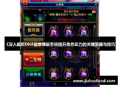 《深入解析DNF徽章镶嵌系统提升角色实力的关键策略与技巧》